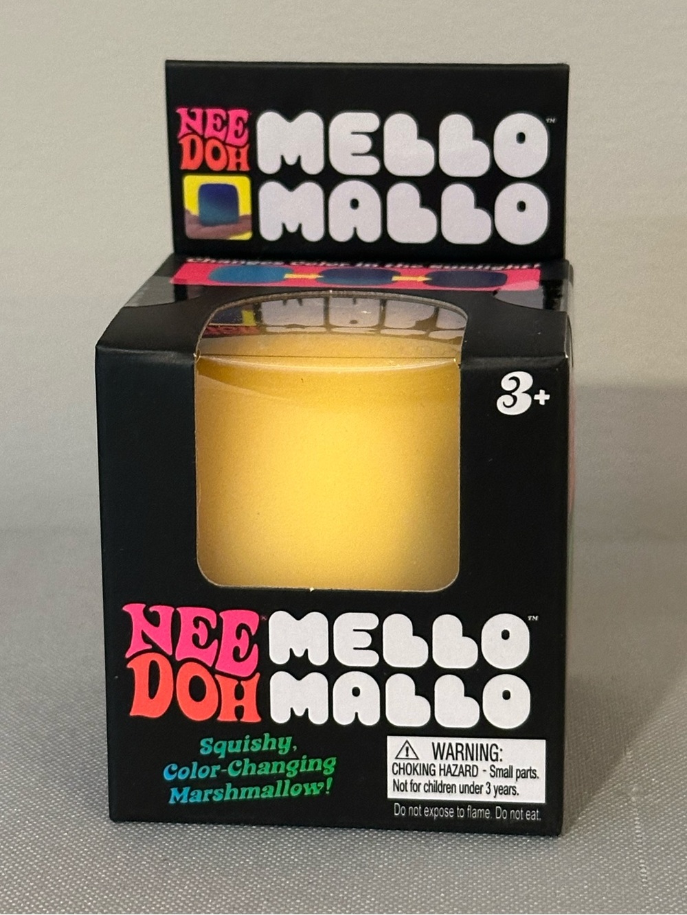 NeeDoh Mello Mallo - Yellow/Orange color changing in UV light